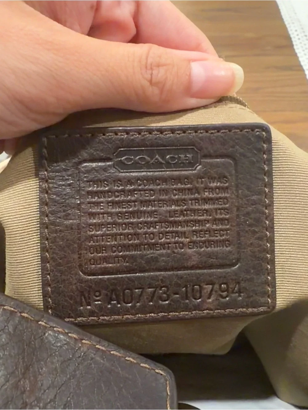 Y2k Coach Carly Hobo Cream/Brown Shoulder Bag (A0773 10794) Signature C